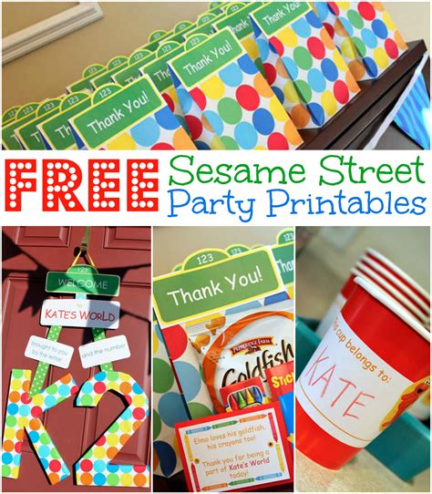 FREE Sesame Street Birthday Party Printables