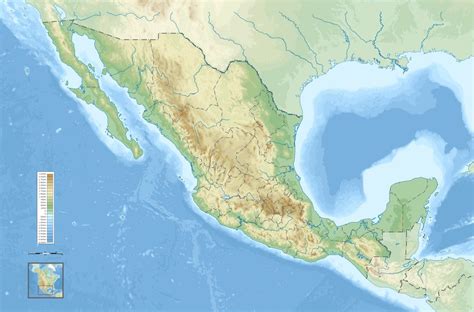 Large detailed physical map of Mexico | Mexico | North America | Mapsland | Maps of the World