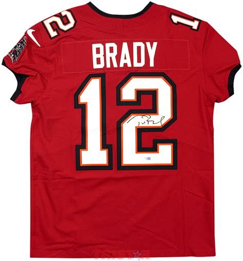 Tom Brady Autographed Tampa Bay Buccaneers Red Nike Elite Jersey