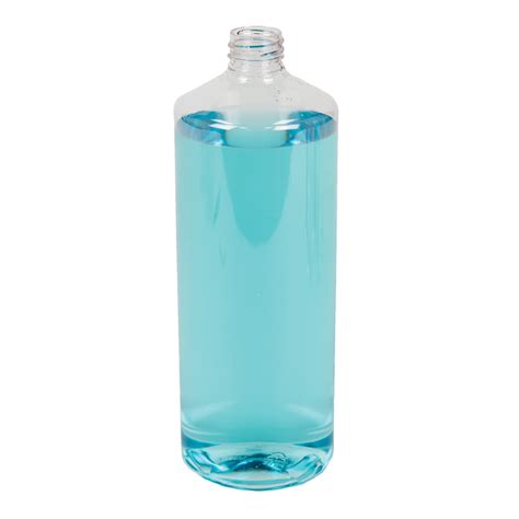 32 oz. Clear PET Cylinder Bottle with 28/410 Neck (Caps sold separately) | U.S. Plastic Corp.