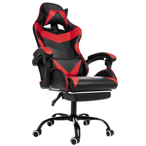 YouLoveIt Gaming Chair Black Red Gaming Chair High Back Office Chair ...