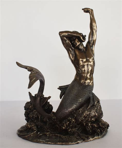 Triton Stretching on Rock Merman Demigod of the Sea Son - Etsy