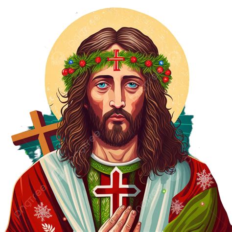 Jesus Christ With A Red Cross, Jesus Christ, Christmas, Merry Christmas PNG Transparent Image ...