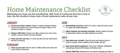 Home Maintenance Checklist | ABC Blog