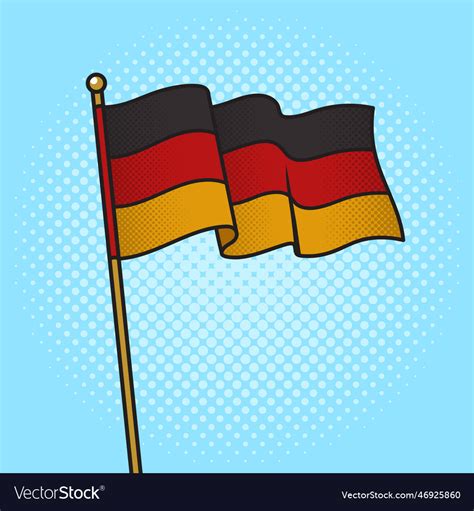 Flag of germany pinup pop art Royalty Free Vector Image