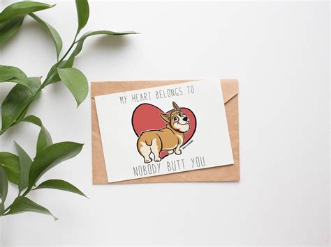 Corgi Valentines Day Card Dog Valentine Card Corgi Card | Etsy