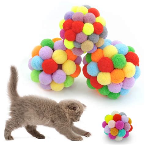 Interactive Cat Toy Funny Pet Kitten Chewing Play Ball Toy Catnip ...