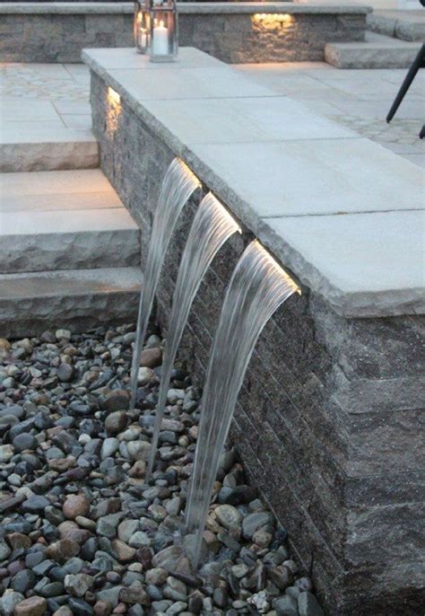 Aquascapes's stainless steel waterfall spillways | kit made to incorporate into any hardscape ...