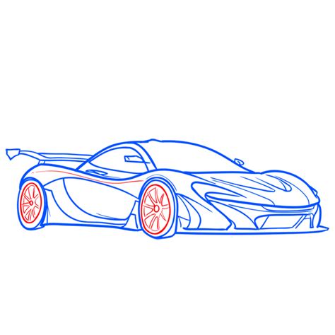 Learn how to draw a McLaren P1 GTR car - Easy drawings