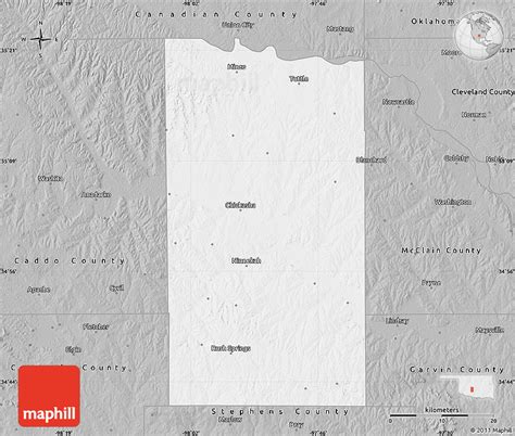 Gray Map of Grady County