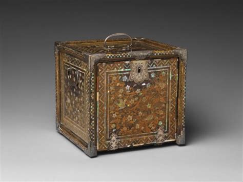 Box with Design of Pine, Bamboo, and Cherry Blossom - PICRYL Public Domain Image