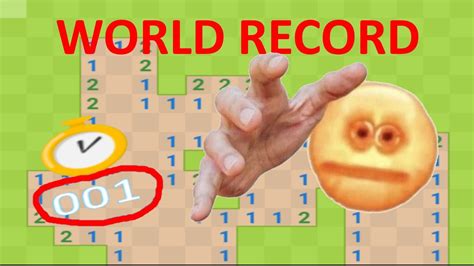 Google Minesweeper WORLD RECORD (easy) - YouTube