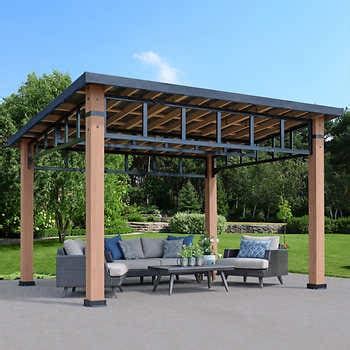 Yardistry 12' x 14' Contemporary Gazebo with Aluminum Roof | Costco