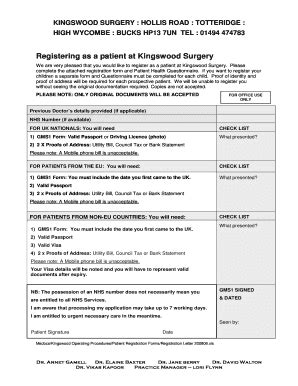 Registering As A Patient At Kingswood Surgery - Kingswoodsurgery - Fill and Sign Printable ...