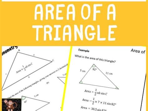 Trigonometry - Area of a Triangle | Teaching Resources