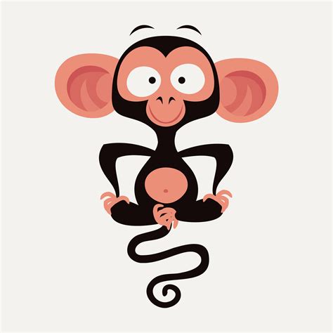 Funny vector monkey character 628376 Vector Art at Vecteezy