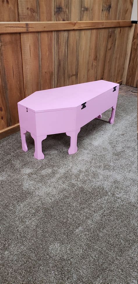 Coffin Coffee Table,coffee Table,coffin Storage, Pink Coffin,pink Coffin Table,gothic Coffin ...