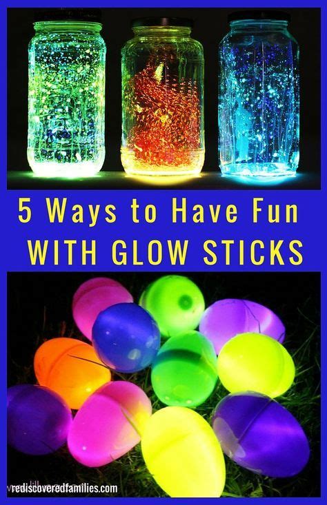 Children love glow in the dark activities. These glow stick ideas are SO MUCH FUN! Grab a ...