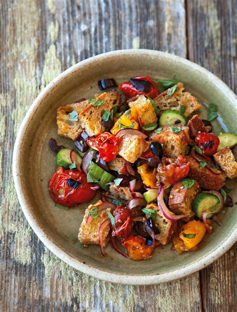 Bread Salad with Charred Tomatoes, Cucumber & Olives | Williams-Sonoma Taste