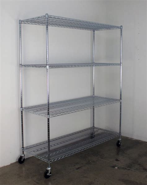 SafeRacks 72"H x 60"W x 24"D 4-Tier NSF Wire Shelving