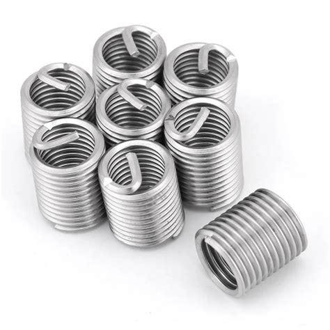 50pcs/set M12 Thread Inserts Stainless Steel Coiled Wire Helical Screw Thread Inserts M12 x 1.75 ...