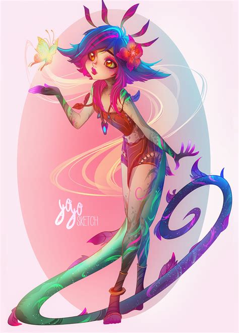 Neeko By Yoyo Sketch Hd Wallpaper Background Fan Art - Neeko League Of ...