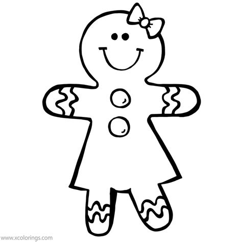 Gingerbread Girl Coloring Pages - XColorings.com