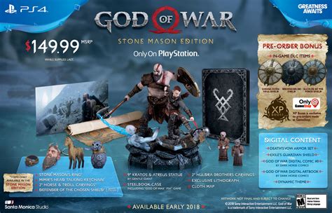 God of War 4 - Stone Mason Edition includes Gentle Giant Statue - The ...