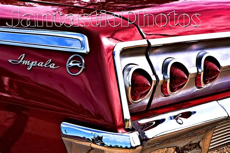 Impala Red Chevrolet Photograph 1962 Vintage Chevy Triple Taillights ...