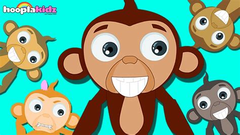 Five Little Monkeys Jumping On The Bed Rhymes | Nursery Rhymes Activities Kids App by HooplaKidz ...