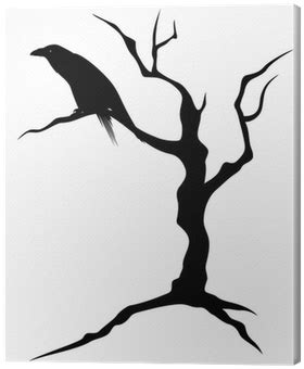 Download Raven Sitting On The Bare Tree Canvas Print • Pixers® - Stickalz Llc Spooky Branches ...