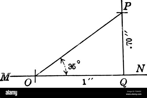 The image shows the right triangle with sides 7 and 1 and the angle of 35 degrees. MN is the ...