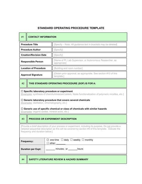 Free Printable SOPs Templates [Word, Excel, PDF] Examples