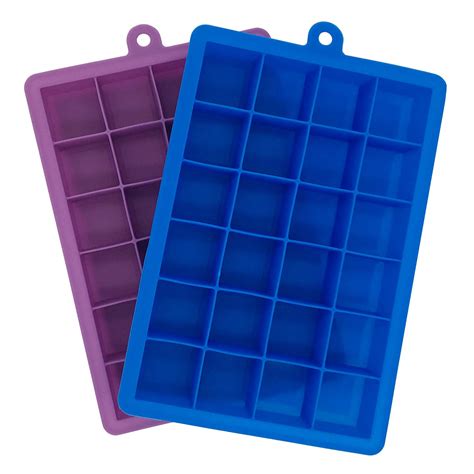 Docik Silicone Ice Cube Trays, 24 Cubes Per Ice Tray, Flexible 24 Cavity Mold | eBay