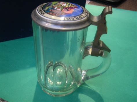 GERMAN 1920's PORCELAIN Glass BEER STEIN Richard Lauterbach | antiquecollectibles