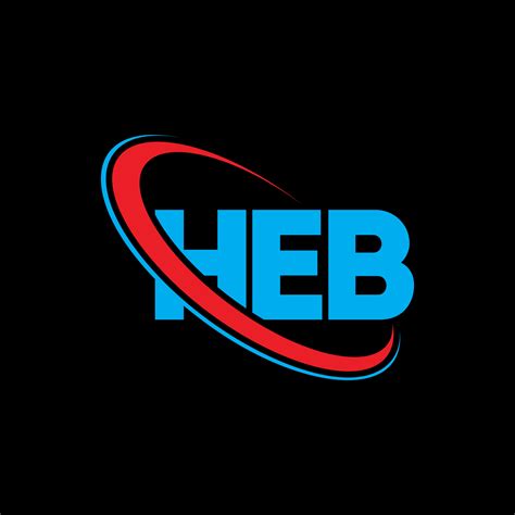 HEB logo. HEB letter. HEB letter logo design. Initials HEB logo linked with circle and uppercase ...