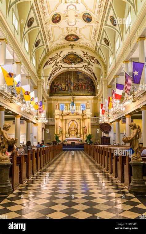 Interior of St. Louis Cathedral of New Orleans - An interior view of St ...