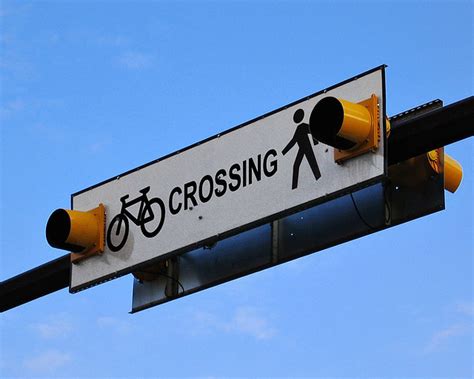 Overhead flashing lights at ped-bike crossing | Explore Rich… | Flickr - Photo Sharing!