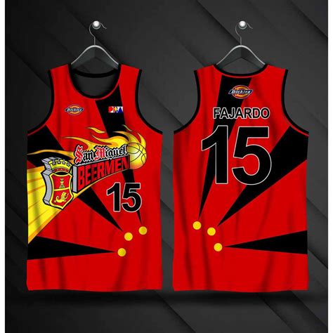 SAN MIGUEL BEERMEN JUNEMAR FAJARDO 15 RED FULL SUBLIMATION JERSEY ...