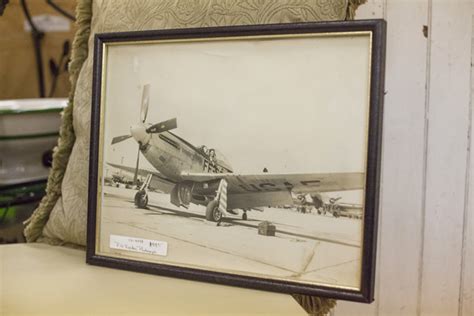 Vintage Airplane Black and White Photograph - The Lettered Cottage