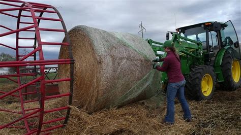 How To Handle Large Round Bales | John Deere Tips Notebook - YouTube