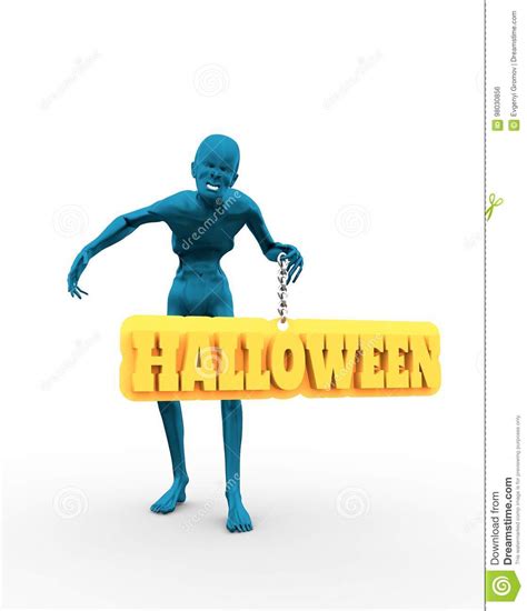 3D zombie model stock photo. Image of crazy, dead, halloween - 98030856