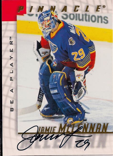 Jamie McLennan 1997-1998 Be A Player Autograph Card#107-Blues Goalie ...