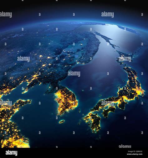 North korea map on globe hi-res stock photography and images - Alamy