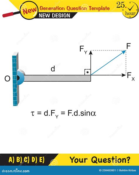 Physics, Torque, EPS, Editable Stock Illustration - Illustration of ...