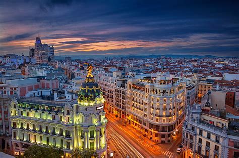 HD wallpaper: Gran Vía, Madrid, street, building, Spain, Gran Via ...