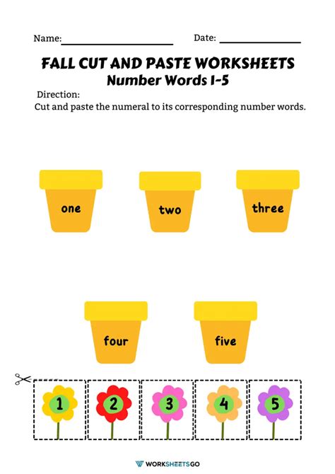 Fall Cut and Paste Worksheets | WorksheetsGO