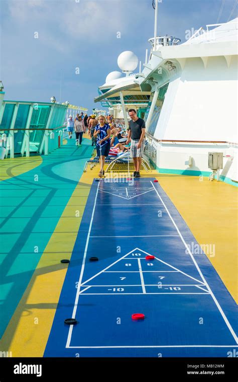 Activities aboard the cruise ship Royal Caribbean Rhapsody of the Seas at sea in the Gulf of ...