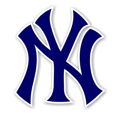 New York Yankees "NY" Blue Precision Cut Decal / Sticker