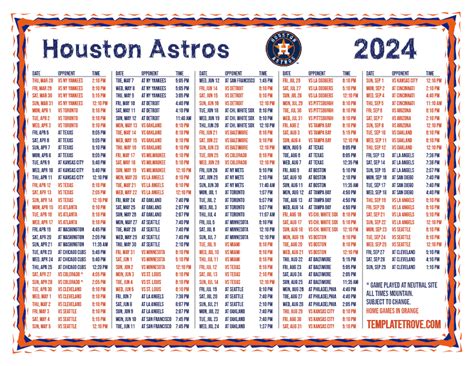 Houston Astros Game Schedule 2024 - Teddy Mahala